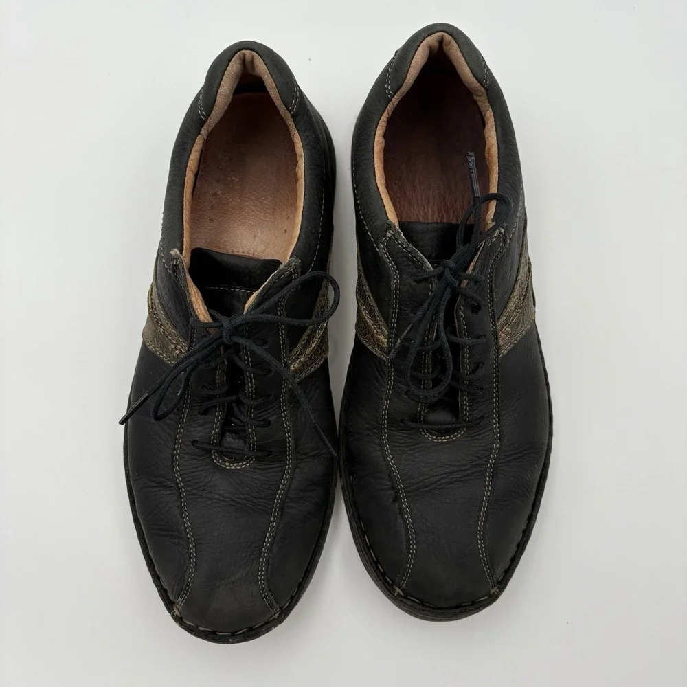 Clarks 75030 Men's Black Leather Comfort Oxford Shoes Lace Up Size 11M